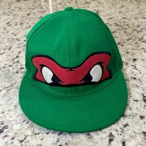 TMNT Hat Teenage Mutant Ninja Turtles Nickelodeon Raphael S/M Wool Blend Fitted